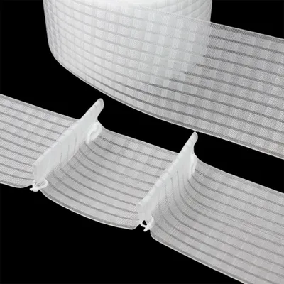 Immagine prodotto di Nastro per tende 10 m, nastro multiuso universale trasparente, 100 mm, nastro arricciato, nastro plissettato