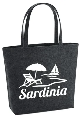 Produktbild von Huuraa Filzshopper Sardinia Italien 22 Liter Charcoal Melange Filztasche Geschenkidee