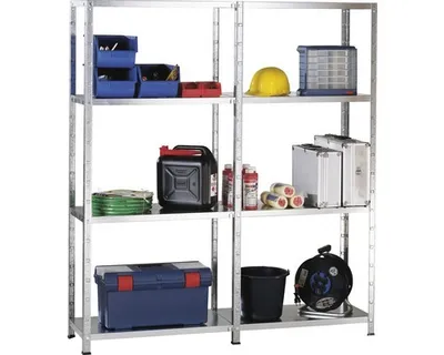 Obrázek produktu pro Kovový regál rozšiřovací Schulte 4511-V 1800x1400x500 mm, 8 polic, nosnost 680 kg, pozinkovaný