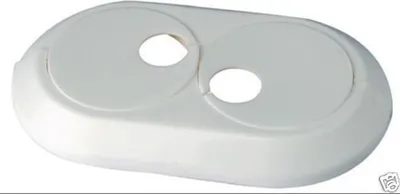 Produktbild von 5 Stück Doppel Heizungsrosetten Heizungsmanschetten  weiß  28mm