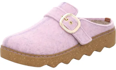 Produktbild von Rohde Damen Pantoffel Softfilz Hausschuh mit Plateau und Schnalle Foggia-D 6117, Größe:40 EU, Farbe:Violett