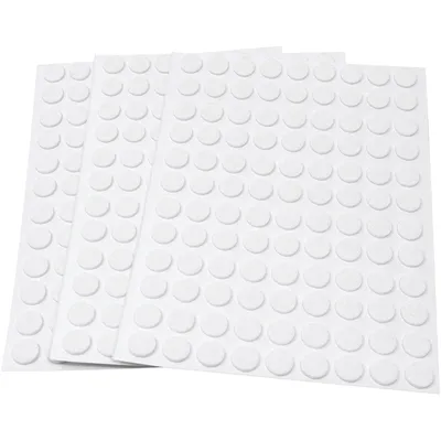Produktbild von Adsamm® | 324 x Filzgleiter | Ø 10 mm | Weiß | rund | 1.5 mm dünne selbstklebende Filz-Möbelgleiter in
