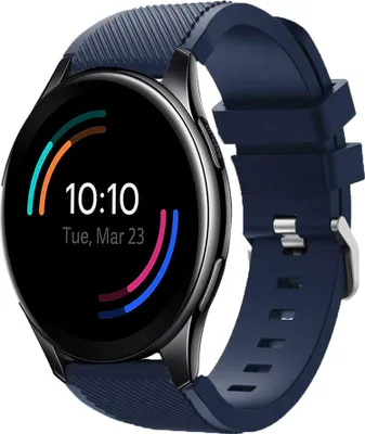 Produktbild von Strap-it OnePlus Watch Silikonarmband (Dunkelblau)