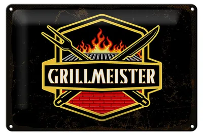 Produktbild von Blechschild Spruch 30x20cm Grillmeister