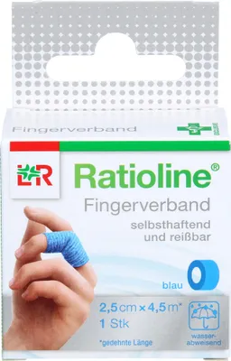 Image de Ratioline pansement doigt auto-adhésif bleu 2,5 cm x 4,5 m, 1 pc pansement