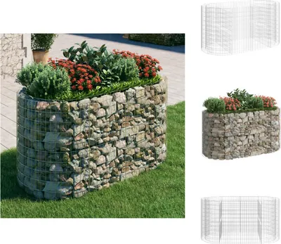 Obrázek produktu pro vidaXL Gabionový záhon Pozinkované železo 200x100x100 cm - Květináče a květináče