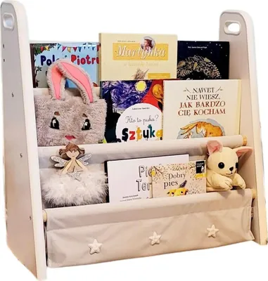 Obrázek produktu pro Dětský regál na knihy Love Gifts, regál na knihy pro děti, závěsný regál na časopisy se 3 policemi, regál na knihy Montessori (šedý)