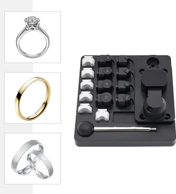 Image de Cintreuse à anneaux - Modèle de table - Manuelle - Acier et nylon - Pour la fabrication de bijoux - Adaptée aux débutants - Noire