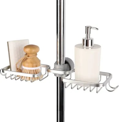 Produktbild von Goliving Duschregal hängend – ohne Bohren – Küchenregal – 2er-Set – Badezimmerzubehör – Schwarz