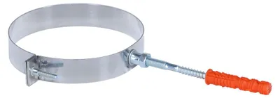Produktbild von Ø 125 mm Lüftungsrohr-Wandhalterung mit Stockschraube Edelstahl