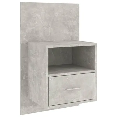 Produktbild von Wand-Nachttisch Betongrau Holzwerkstoff 48,5 x 32,5 x 80 cm