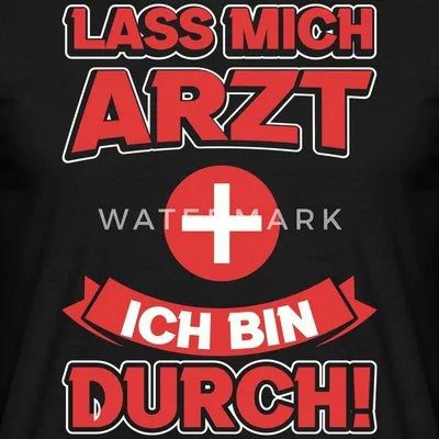 Produktbild von Spreadshirt Lass Mich Arzt Fasching Sarkasmus Männer T-Shirt, XXL, Schwarz
