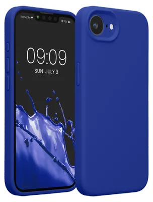 Produktbild von kwmobile Hülle kompatibel mit Apple iPhone 17e / iPhone 16e - Hülle Silikon gummiert - Handyhülle - Handy Case in Baltik Blau