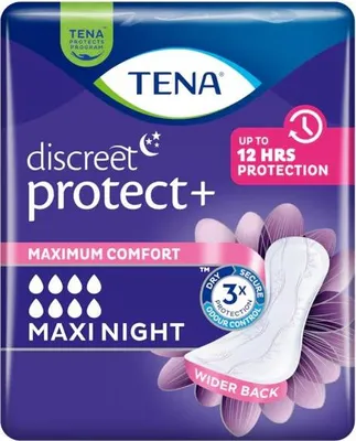 Image de Tena Discreet Maxi Night - 6 paquets de 12 protections