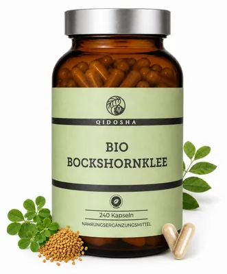 QIDOSHA Bio Bockshornklee Kapseln – 240 vegane Kap… – Bild 1
