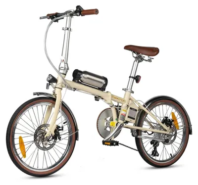 Immagine prodotto di Bicicletta Elettrica MAXTURN SMART20 - Motore 250W Batteria 36V5.2AH Pneumatici Da 20" Freni A Disco Meccanici - Beige