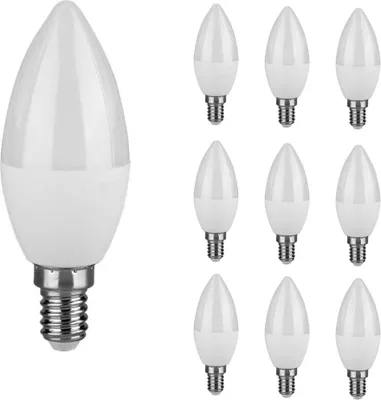 Produktbild von v_tac LED-Lampe E14 4,5W 470lm 6500K Kerzenlampe 10 Stück