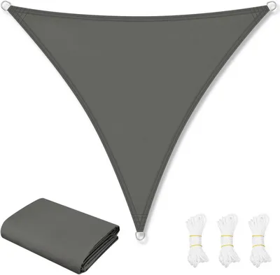 Produktbild von WOLTU Sonnensegel, Sonnenschutz, aus PES, 200 g/m² Polyester, 95% UV Schutz, Dunkelgrau : 2x2x2 m Größe: 2x2x2 m
