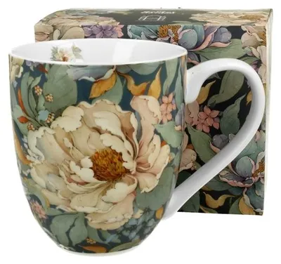 Immagine prodotto di DUO FLOWERS ROYAL XXL Tazza 1000 ml PEONY BLUE (peonia) Porcellana New Bone China