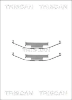 Produktbild von TRISCAN 8105 111572 Zubehörsatz Scheibenbremsbelag für BMW 3 Touring (E91) 3 Limousine (E90) 3 Limousine (E46) 1 Schrägheck (E87) 3 Touring (E46)