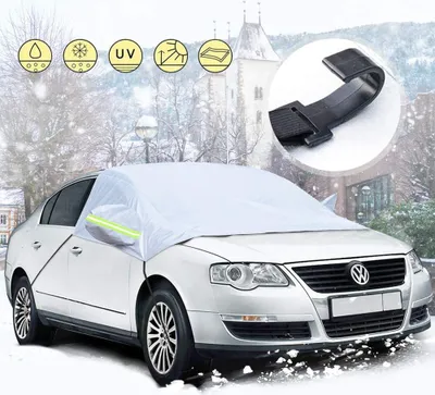Produktbild von Frontscheibe Abdeckung, Auto Scheibenabdeckung Winterschutz Faltbare Abnehmbare Windschutzscheiben Autoabdeckung Winterabdeckung Eisschutzfolie für gegen Schnee Frost und Sonne, 130*220cm