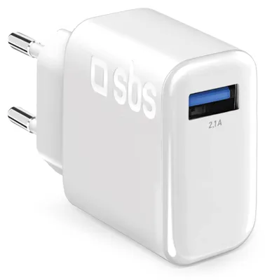 Immagine prodotto di SBS Caricabatterie caricatore 10W - carica rapida porta USB 2.1A Intelligent Charge