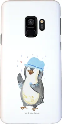 Produktbild von Mr. & Mrs. Panda Samsung Galaxy S9 Handyhülle Pinguin Duschen - Weiß - Geschenk, Handy Schutzhülle, Handycover, Singen, Dusche, Case, Neustart, Cover, Duschkonzert