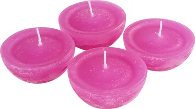 Produktbild von Wenzel Schwimmkerzen Rustic Groß 4er Set 8 cm Durchmesser 3.5 cm Höhe Orchidee