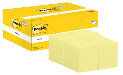 Produktbild von Post-It 653-VP20, Rechteck, Gelb, 51 mm, 38 mm, 100 Blätter, Box