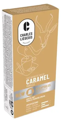 Produktbild von Kaffeekapseln geeignet für Nespresso® Charles Liégeois Caramel, 52 g, 10 Stk.