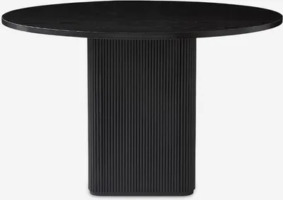 Produktbild von Esstisch 120 cm schwarz, rund aus Holz für Küche und Wohnzimmer Tiwit - Schwarz
