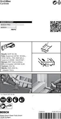 Immagine prodotto di Bosch EXPERT MultiMax MAII 32 APIT Utensili multifunzione, 32 mm 2608900031