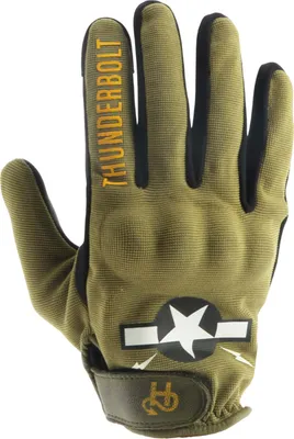 Produktbild von Helstons Thunderbolt Motorrad Handschuhe, grün/schwarz, 10