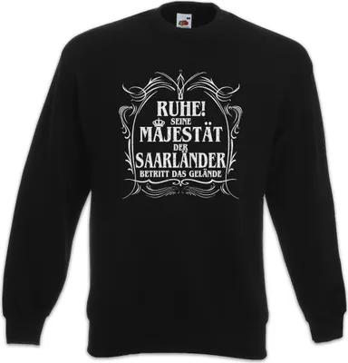 Produktbild von Urban Backwoods Seine Majestät Der Saarländer, Sweatshirt, Farbe: Schwarz, Größe: M