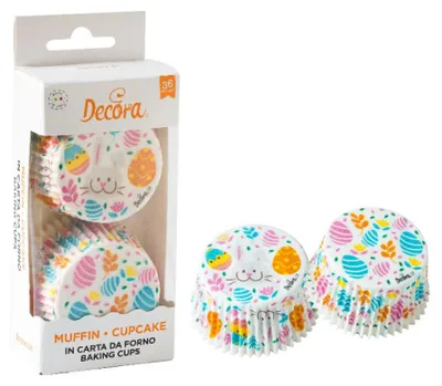 Produktbild von Decora, 0339877 Packung mit 36 Ostereier-Muffinförmchen, 50 x 32 mm, zum Backe