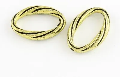 Produktbild von MIXFORM Oval Acryl Verbinder 31,5x21x5mm Antikgold