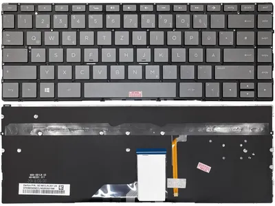 Produktbild von DEUTSCHE - Tastatur mit Beleuchtung für HP Spectre x360 13-ag0004ng, 13-ag0600ng, 13-ap0050ng, 13-ap0303ng