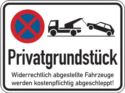 Produktbild von Dreifke® Parkverbotsschild, Privatgrundstück Widerrechtlich abgestellte Fahrz...