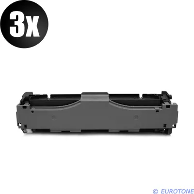 Produktbild von 3x Eurotone Toner Alternative für HP CF380X 312X Black Schwarz