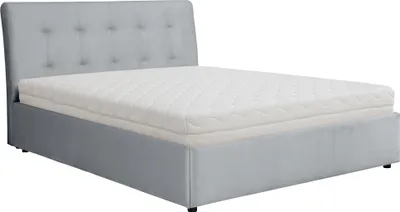 Produktbild von KSHOMECONCEPT Polsterbett mit Bettkasten 160x200 cm SOLIS mit Bonell Matratze H3, Hellgrau