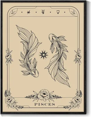 Imagen del producto de Cuadro sobre lienzo, marco , 40x60 cm. Decoración gótica con motivos de tarot
