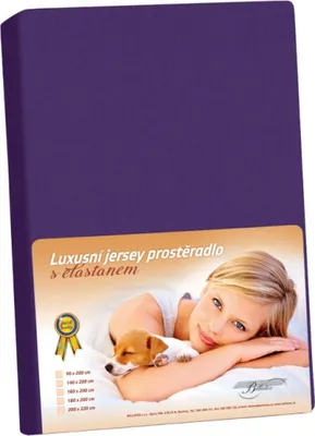 Obrázek produktu pro Jersey LUX - 160x200 cm - Švestková