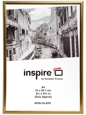 A4 Fotolijst 21x30 cm Gold – Rahmen mit Plexiglas, Hoch-/Querformat