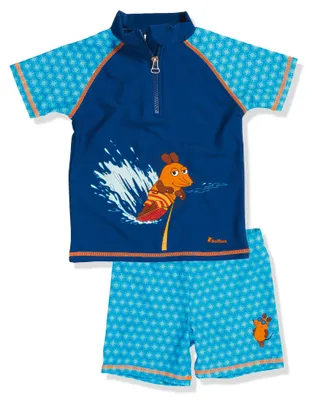 Productafbeelding van Playshoes tweedelig zwemshirt, zwemshort, badkleding, uniseks, voor kinderen. Maten: [Hier zouden de maten moeten staan, maar die ontbreken in de tekst]