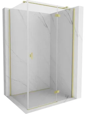Obrázek produktu pro Mexen Mist-H T sprchový kout s pravými výklopnými dveřmi 110 x 120 cm, transparentní, kartáčované zlato - 8A5T-110-120-55-00-P