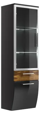 Produktbild von Posseik Hochschrank, anthrazit-walnuss, 134,5 cm