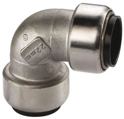 Produktbild von Edelstahl Steckfitting Tectite Winkel 90° 28 mm innen-innen lösbar DVGW