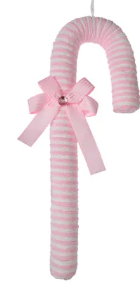 Produktbild von Clayre & Eef Weihnachtsanhänger Zuckerstange 45 cm Rosa Kunststoff