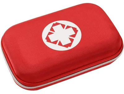 Productafbeelding van EHBO-kit voor buiten, rood, lege EVA-Oxford tas met compartimenten