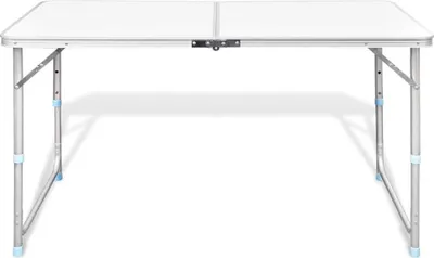 Produktbild von vidaXL Campingtisch Klappbar Höhenverstellbar Aluminium 120x60 cm